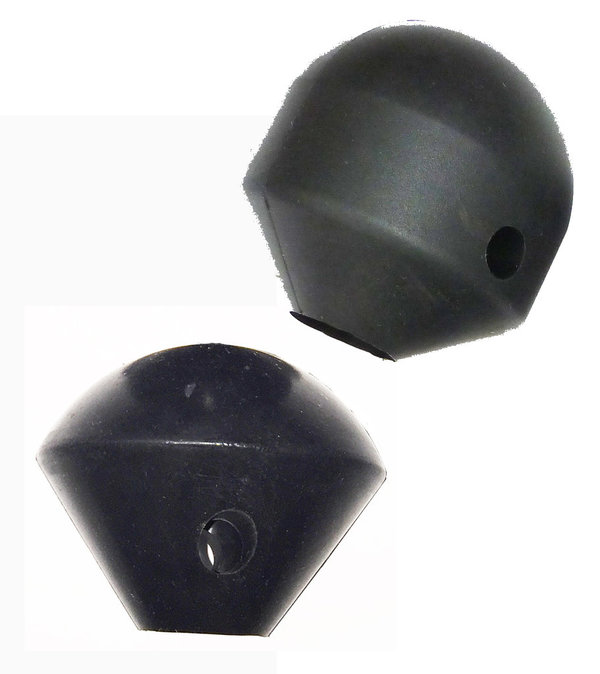 2 pieces of stick replacement rubber feet ("Speed-Light" and "Standard") for Landpaddling-Stick